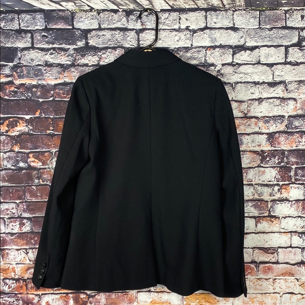 J. Crew Classic Black Button Closure Suit Blazer Sz 8 - Picture 13 of 15